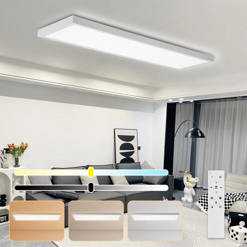 Brilagi - LED Dimbare badkamer plafondverlichting FRAME SMART LED/50W/230V 30x120 cm 3000-6000K IP44 wit + afstandsbediening
