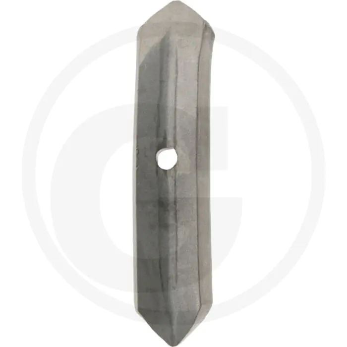 Heavy duty cultivatortand met hardgesoldeerde hardmetalen slijtplaat - afmetingen: 210 x 35 x 12 mm