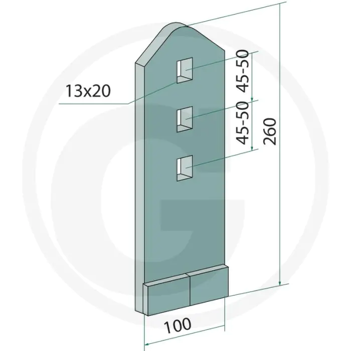 HEAVY DUTY HARDMETALEN SLIJTDEEL  WERKBREEDTE 100MM