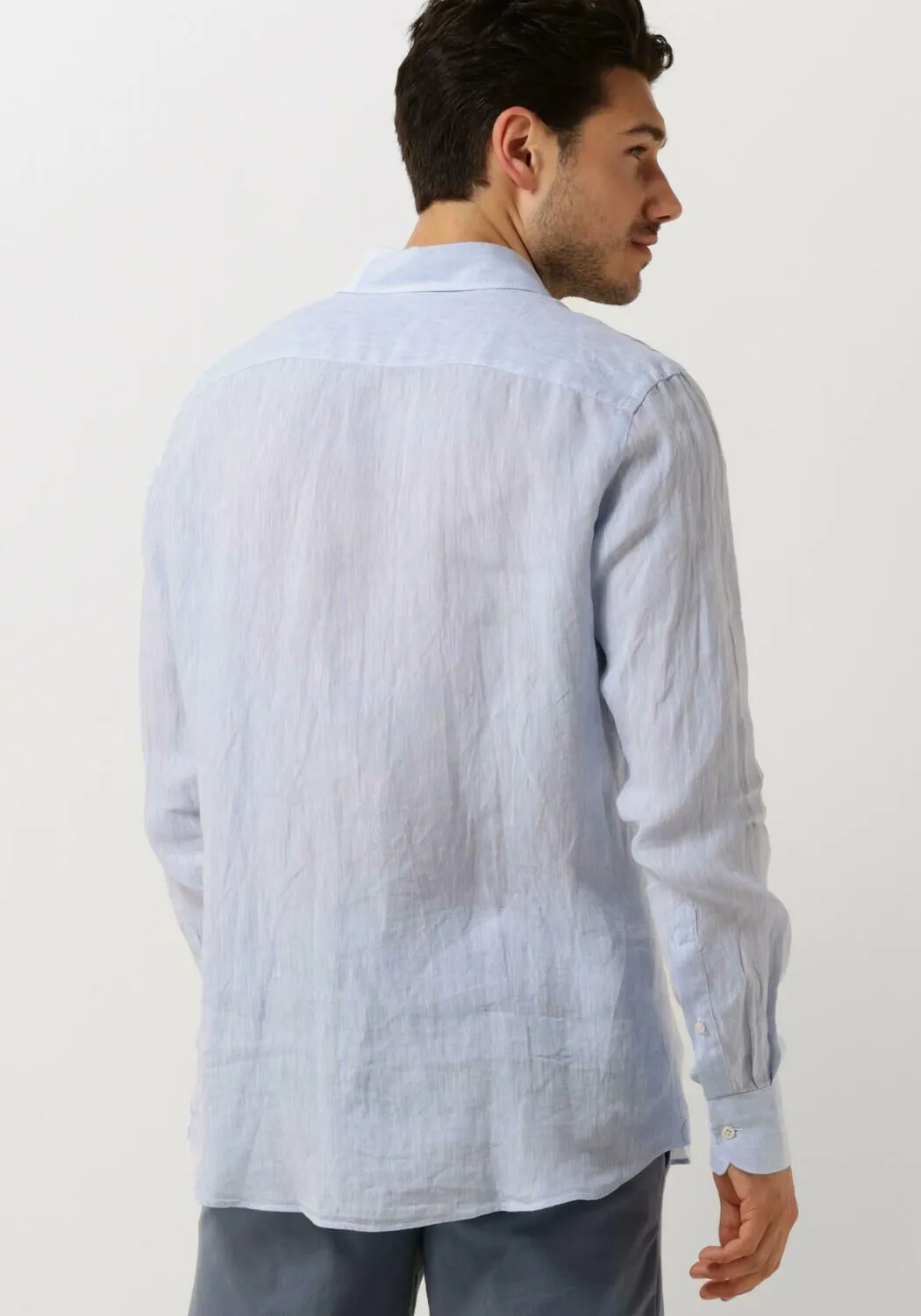 PROFUOMO HEREN OVERHEMDEN SHIRT XCUTAWAY SC LINNEN LICHTBLAUW