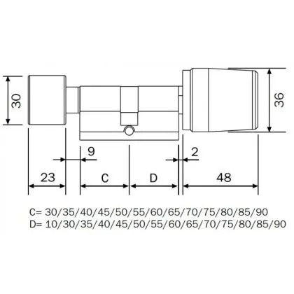 ÉéNZIJDIG GECONTROLEERDE DUBBELE KNOPCILINDER  ISEO LIBRA 2.1 SMART HEAVY DUTY